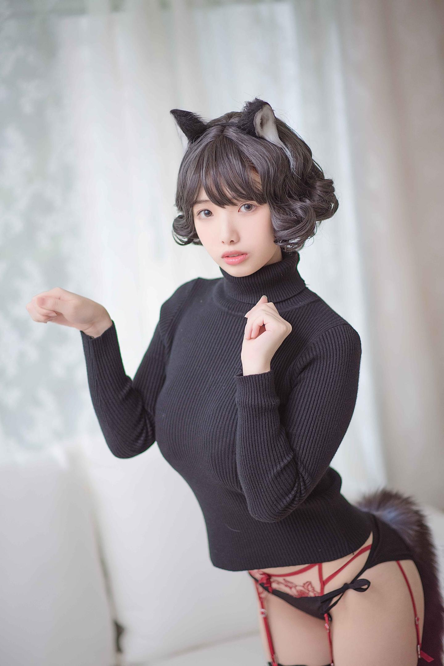 [雯妹不讲道理]NO.012黑猫内衣插图3